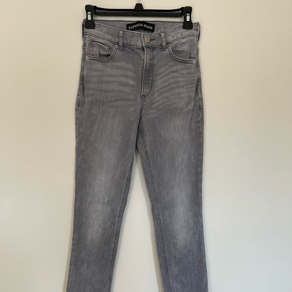 Express Gray Skinny Jeans